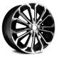 Replikaz 14 Spokes Machined and Black 17x7, +39, 5x100, Single Rim