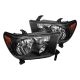 Spyder- Black Factory Style Headlights for Toyota Tundra 08 w/o Headlights Leveling System w/o Factory Headlight Washer