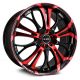 HD WHEELS SPINOUT Gloss Black w Red Face 18x7.5 5x114.3 +40 Wheel Single Rim