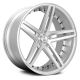 AXE EX20 Silver Machined Face 22x10.5 +38 5x120 74.1 Wheel Single Rim