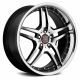 MRR  RW2 Black with Machined Face And SS Lip 18 x 8, +35  5x120.65 / SET