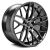 1AV® - ZX11 Gloss Black with Polished Tinted Face 22x9, +23 5x115, Set of rims