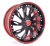 RUCCI TFLON 3PC Gloss Black w Red Lip 18x8.5 +46 , 5x112, Set of rim